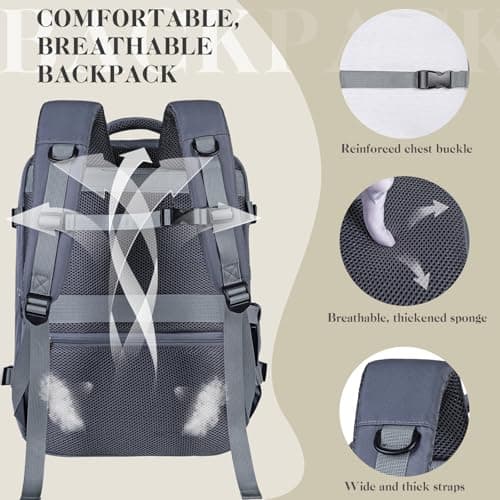 Hayayu Easyjet Cabin Bag 45x36x20 Underseat Cabin Bag Travel Backpack — view 6