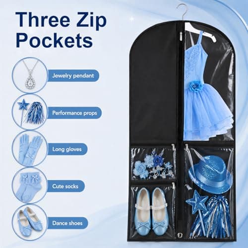 Dance Costume Bag for Kids, Dress Covers Garment Bags, Kids Garment Bags — view 6