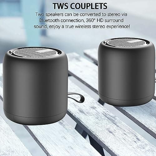 Bluetooth Speaker, Portable Wireless Bluetooth Speaker, Mini Speakers,HD Surround Stereo Sound,[6-24 Hour Playtime] IPX4 Waterproof,Noise-Cancelling Mic for Camping,Outdoor, Travel, Home,Garden Party — view 3