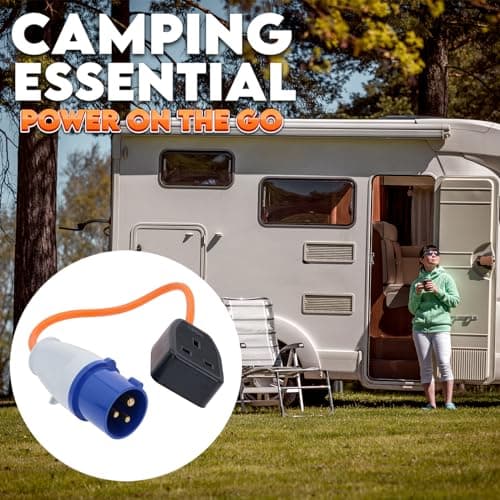 Xtremeauto Fly Lead 16amp To 13amp Adapter - 110v To 240v Converter 16 amp Plug To 16 amp Socket Converter Cable Hook Up Camping, Generators & Caravan Mains Hookup 250V 16A Electric 16amp Plug Sockets — view 5