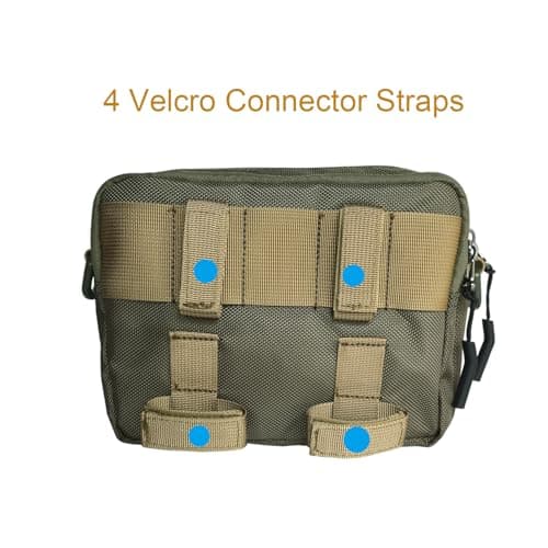 Vanlison Motorcycle Bag, Motorcycle Handlebar Bag Motorcycle Pouch Front Handle Bar Bag Storage Bag Forks Bag Saddle Bag Accessories Compatible with Cruiser Softail Dyna Sportsters Dirt Bike Green — view 4