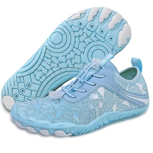 Hike Barefoot Shoes for Men and Women with Wide Toe Box, Healthy & Non-Slip Breathable Barefoot Water Shoes, Beach, Pool, Aqua, Swimming, Surfing, Hiking, Walking Shoes, sky blue, 38.5/39.5 EU