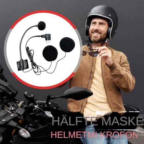 Helmet Headset - Noise Cancelling Technology Waterproof Motorcycle Microphone Wireless Communication Device | Outdoor Sports Hands-Free Earphones Type C Plug for Sports Interv — view 3