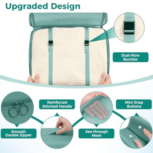 BAGAIL 8-Piece Packing Cubes Set, Travel Organizers with Breathable Mesh & Shoe Bag, Lightweight Nylon Packing Organisers for Luggage Suitcase, 9 Colors - Blue — view 5