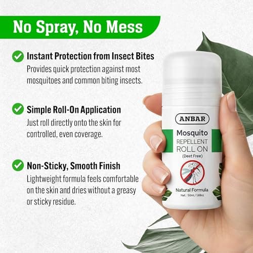 Insect Mosquito Repellent Roll On 50 ml - Long Lasting Protection, Vegan - Mosquito and Biting Insect Defense Compact Travel Essential - Safe Bug Repellent for Everyone (One Size, DEET Free) — view 5