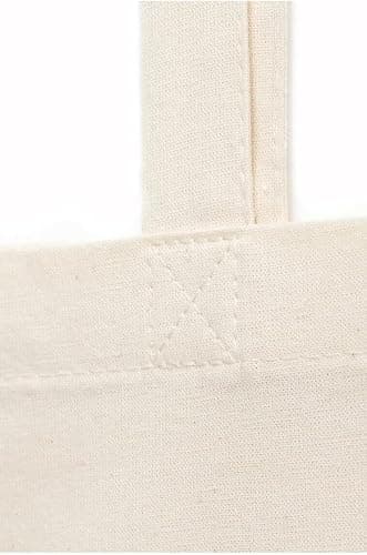 Clossy London 100% Cotton Canvas Reusable Shoulder Tote Bag Natural Colour with handle for Shopping Grocery Handbag Eco-Friendly Organic material decays and compost easily recyclable (Natural 2 Pack) — view 4