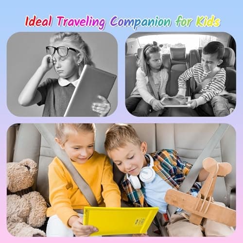 TECJOE 2 Pack LCD Writing Tablet, 10 Inch Colorful Doodle Board for Kids, Electronic Drawing Tablet Drawing Pads,Kids Travel Games Activity for Learning,Gifts for 3–6-Year-Old (Dark Blue and Yellow) — view 4