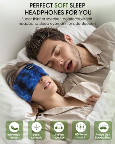MUSICOZY Organic Bamboo Cotton Sleep Headphones for Side Sleepers — view 4