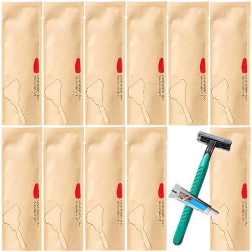15Pack Luxury Twin Blade Disposable Razors Kit with Shave Cream; Individually Wrapped; Sensitive Skin Guest Shaving Razor for Hotel, Salon,Spa,Home Care and Travel