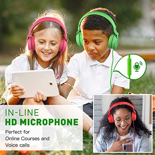 Rockpapa 952 On-Ear Kids Headphones Wired for School with Microphone — view 5
