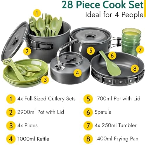 Trail Camping Cooking Set, 4 Person, 27 Piece — view 2