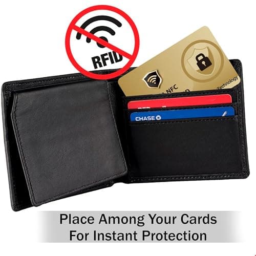 DevTech IT RFID Blocking Cards, 5 Pack Contactless/NFC Bank Card Protectors for Wallets and Purses, Gold Finish — view 3