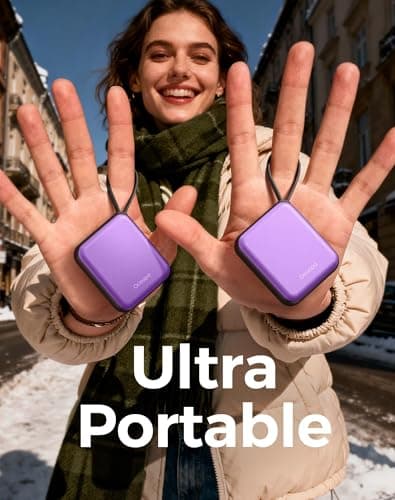 OCOOPA Hand Warmers Rechargeable 2 Pack, 7Hrs*2 Long Heat, 0.6" Ultra Slim Fits Pocket Gloves, 3 Heat Levels, UL Certified Electric Handwarmer, Gifts for Christmas,Winter Essential,UT5 Nano — view 4