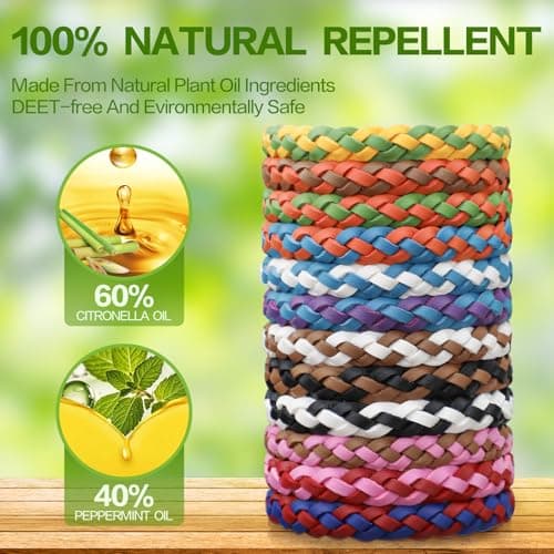 Asddage Mosquito Repellent Bracelet 12 Pack, Natural DEET-Free — view 2