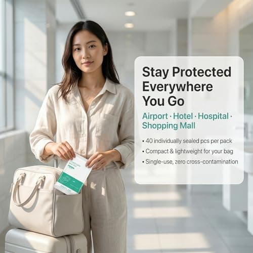 40 Pcs Toilet Seat Covers,Stick-On Non-Slip Portable Travel Toilet Seat — view 5