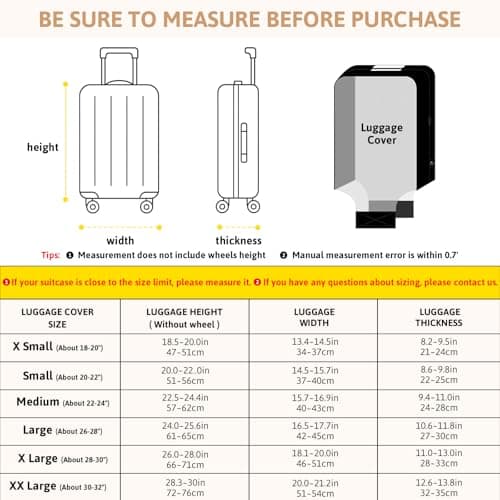 OrgaWise Clear TPU Luggage Cover, for Suitcase TSA Approved Transparent Suitcase Cover Protector Fit 18-32 Inch Luggage — view 2