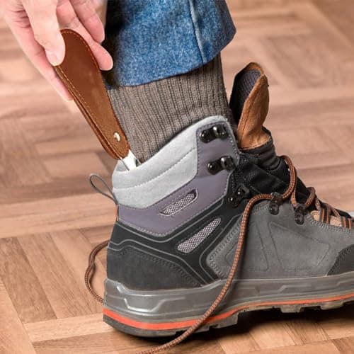 Small Shoe Horn, Shoehorn | Pocket Shoe Horn with PU Leather Cover - Shoe Helper Tool for Travel E, Boots Shoe Spoons for Men, Women and Children, The Design of the Shoe Horn Based on — view 3