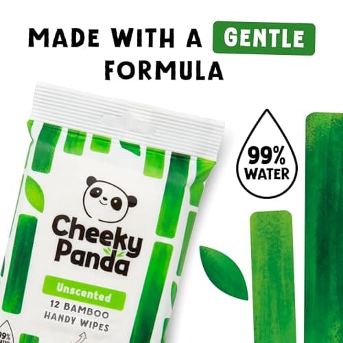 The Cheeky Panda Bamboo Hand Wipes | 12 Packs of 12 Travel Wipes | 100% Plastic Free and Biodegradable Wet Wipes (Packaging May Vary) — view 4