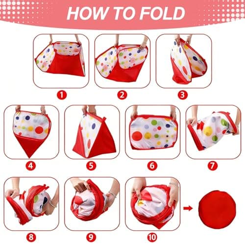 Portable Small Animals Playpen - Outdoor/Indoor Pop Up Play Pen, Hamster Play Pen Pop Open Pet Exercise Fence, Breathable Foldable Pet Cage Tent, Small Animal Playpen for Rabbits, Guinea Pig(Red) — view 3