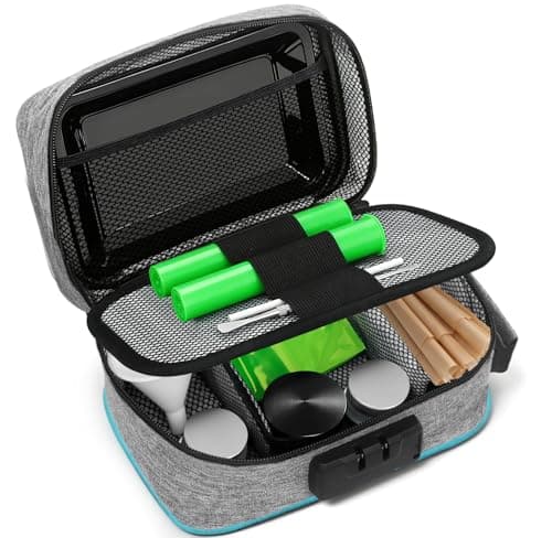 HNSHAG Odor Resistant Storage Bag with Combination Lock, Lockable Travel Organizer Case for Spices, Tea, Coffee, Personal Items, Home and Travel Use, Father’s Day Gifts Storage Box for Men