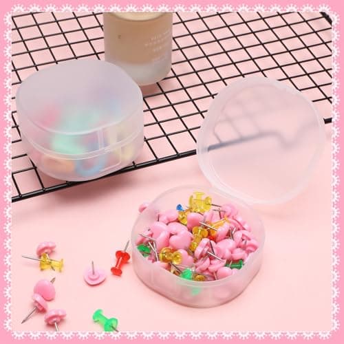 Dplolng 2 Packs Cotton Round Holder, Plastic Travel Cosmetic Pad Dispenser Case, Portable Sealed Storage for Makeup Remover Balls, Pads, Puff, Floss, Beads, Jewelry, Small Items — view 6