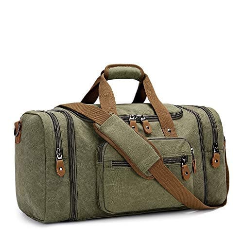Gonex 50L Expandable Canvas Holdall for Men, Travel Duffle Overnight Bag — view 4