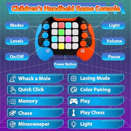 AYESY Handheld Console Smart Puzzle Game for Kids, Quick Push Pop Games — view 3