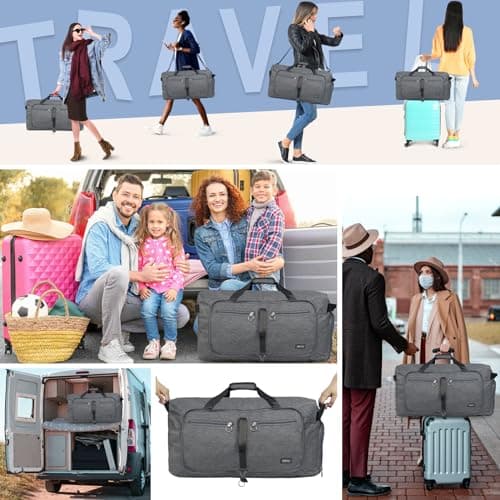 Fmeida 65L Foldable Travel Duffle Bag Waterproof Holdall Luggage Bags — view 2