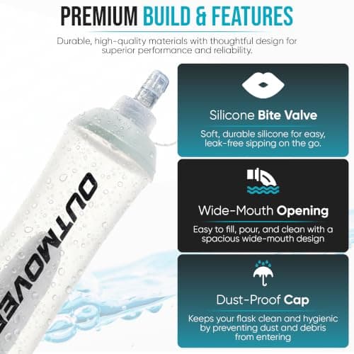 OUTMOVER Soft Flask 500ml Collapsible Water Bottle — view 6