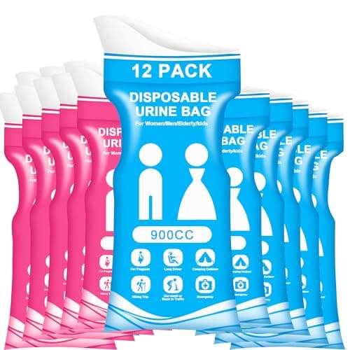 SZWLJ 12Pack 900CC Blue & Pink Disposable Urine Bags for Camping Essentials