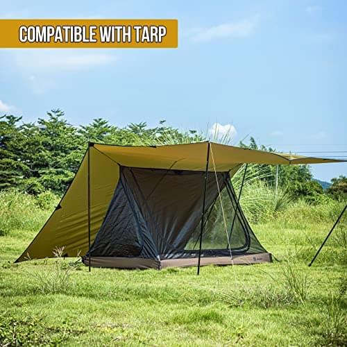 OneTigris Mesh Tent, Ultralight Ventilated 2 Person Tent with 3 Openings — view 6