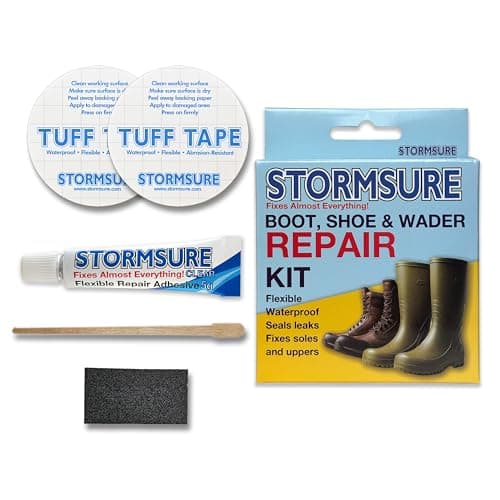 Stormsure Boot and Shoe Repair Kit - Strong, Durable and Flexible Repair to Soles and Uppers. Long Lasting and Easy-To-Use
