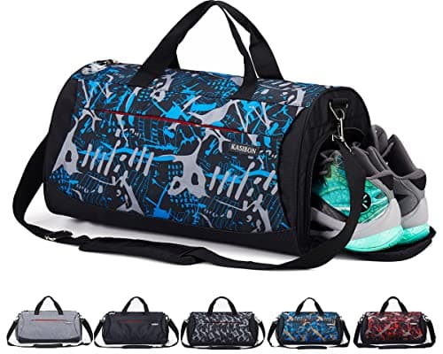 Gym Bag with Shoes Compartment and Wet Pocket, Duffle Bag for Sports Travel