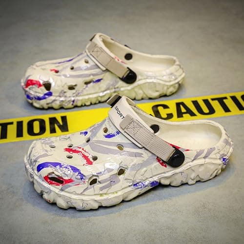 Men's Summer Camouflage Garden Clogs: Anti-Slip EVA Slip-on Sandals - Breathable Comfortable Mules Shoes - Outdoor Indoor Casual Slippers for Younger Khaki 47 — view 6