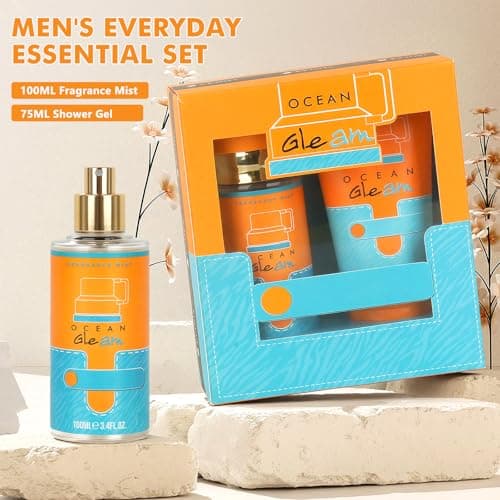 Aftershave Men Gifts– Large Capacity Shower Gel & Cologne Set for Him, Mens Gift Sets with Body Wash 75ml and Perfume 100ml – Mens Grooming Set,Presents for Dad, Husband, Boyfriend,Son — view 2