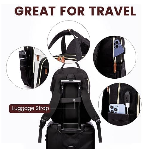 LOVEVOOK Laptop Backpack Women 15,6 inch, Waterproof Rucksack Bag — view 6