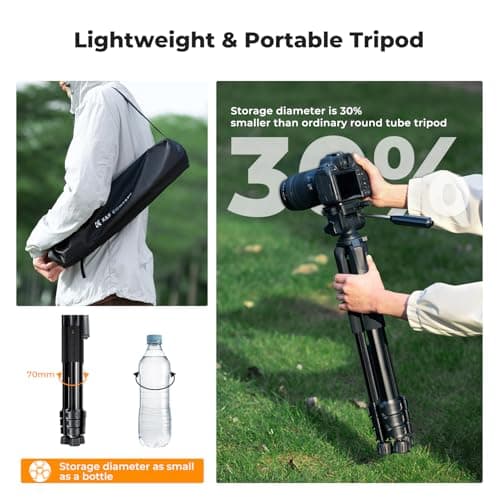 K&F CONCEPT Compact 68'' Lightweight Tripod for DSLR Camera — view 3
