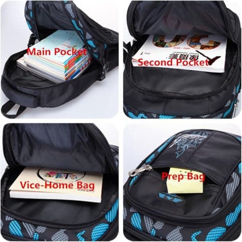 ADGBPE Boys Backpack School Bag Secondary Rucksacks Teenage Student Durable Heavy Duty Large Kids Bookbags Waterproof (4-Black) — view 6