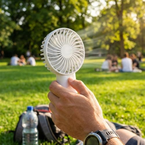 Yerdos 1 Portable Fan, Rechargeable Personal Handheld Fan, Angle Adjustment, 3 Wind Modes, USB Charging, Suitable for Travel, Office and Outdoor Use, Summer — view 2