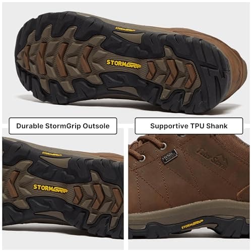 Peter Storm Women’s Lindale Waterproof Walking Shoes with High Traction Rubber Sole for All Seasons, Durable Leather Upper (Brown, UK Footwear Size System, Adult, Women, Numeric, Medium, 6) — view 5