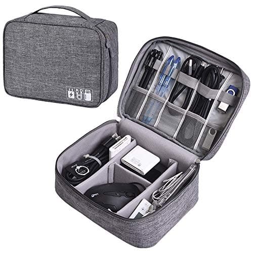 Kaxich Electronics Accessories Bag Travel Gadget Bags Portable Cable Organizer Case Waterproof Universal for Adapters Memory Cards, USB Cables