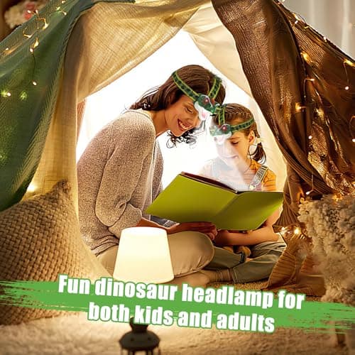QCTOYS Dinosaur Headlamp - 3 Light Modes LED Head Torch for Kids Age 3-10 — view 3