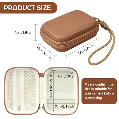 Veki Digital Camera Case for Kodak PIXPRO FZ55/FZ45, Camera Pouch, Brown — view 2
