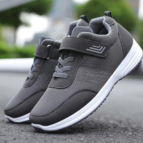 Womens Waterproof Trainers Hiking Trainers Walking Shoes Fall 2024 New Running Shoes Travel Soft Bottom Men Women with The Same Sports Orthopedic Tennis Non Wide fit Trainer Grey 5.5 — view 5