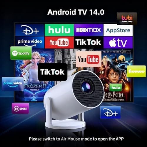 [Built-in Apps] Yoton Y4PRO Mini Projector for Bedroom with WiFi Bluetooth — view 2