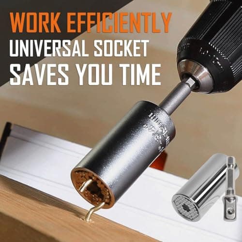 Universal Socket Set, Multi-Function Socket Tool with Drill Adapter — view 5