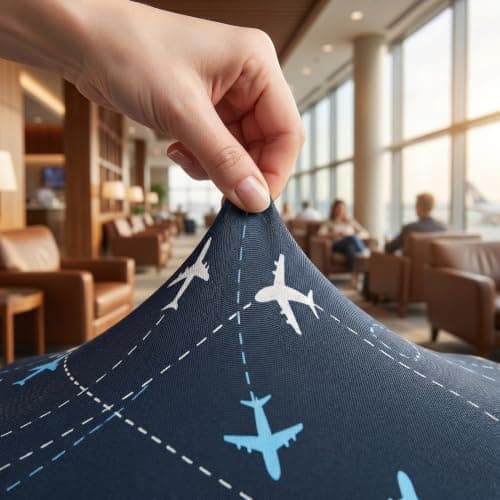 Oridaceae Elastic Suitcase Cover, Travel Luggage Cover Suitcase Protector Washable, Reusable and Dustproof, Polyester Trolley Case Covers with Zipper (Airplane pattern, S (18-21 Inch)) — view 6
