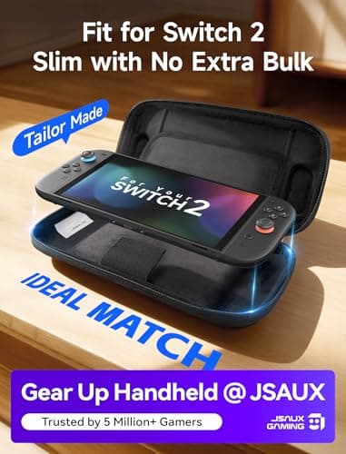 JSAUX Slim Felt Carrying Case for Switch 2, Protective Travel Pouch — view 6