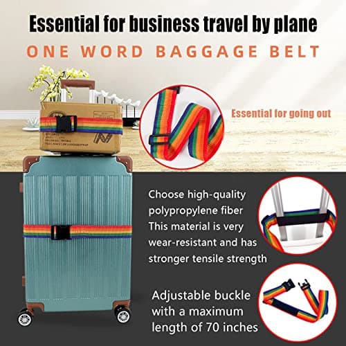 Luggage Suitcase Bag Case Straps Strap Adjustable Webbing with Clips, 4 Pcs — view 3