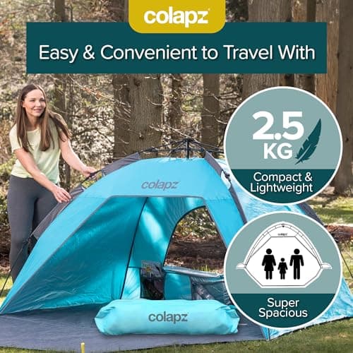 Colapz Pop Up Beach Tent SPF50+ Sun Shelter for 3 People — view 2